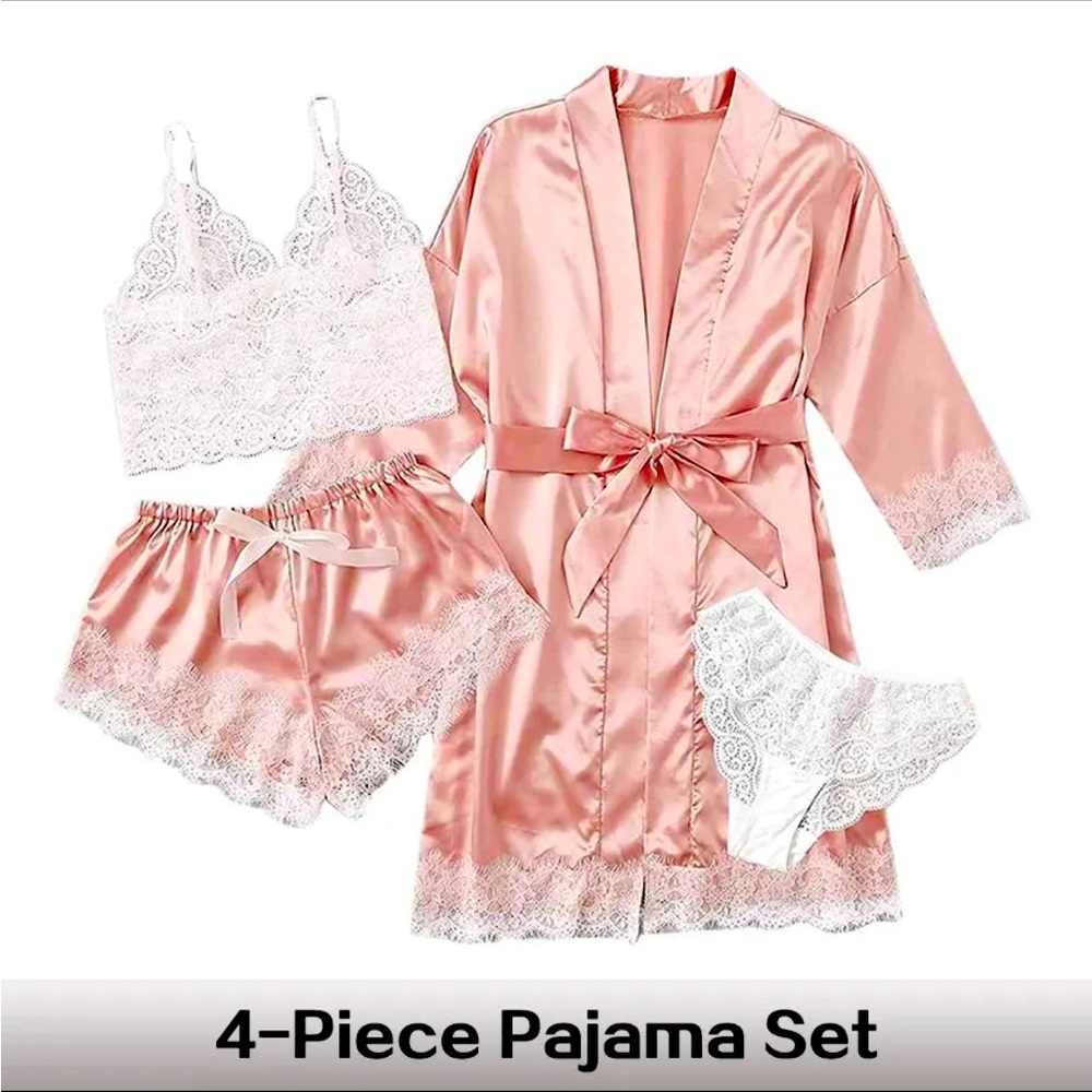 4 Piece Pajama Set!